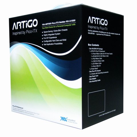 VIA ARTiGO A1000 Pico-ITX Builder Kit Box