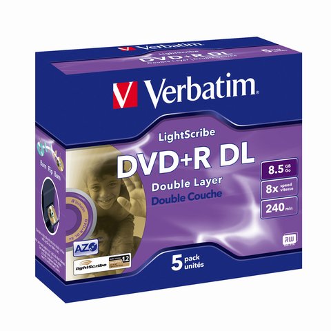 8x DVD+R DL LightScribe