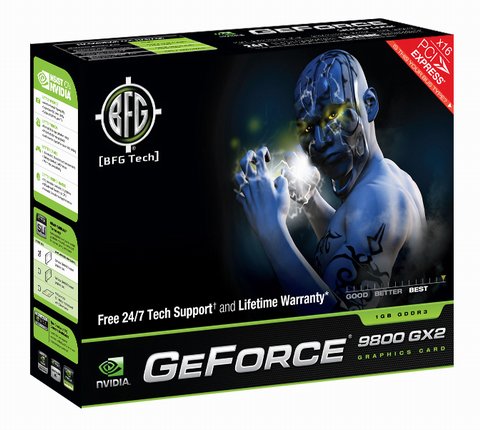 GeForce 9800 GX2 BFG 1GB 2xDVI & HDMI (PCI-E)