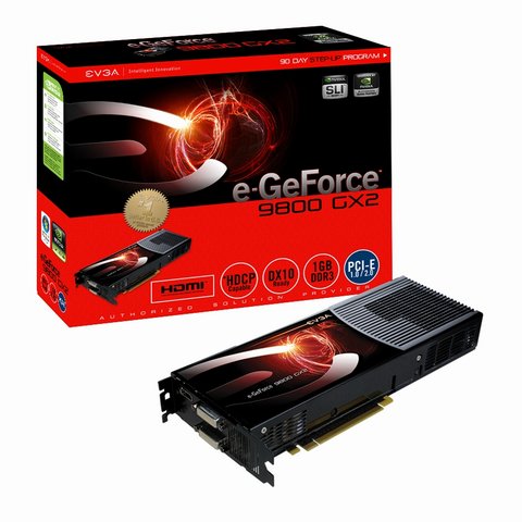 GeForce 9800 GX2 EVGA 1GB 2xDVI & HDMI (PCI-E)